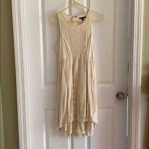 Cream colored high-low dress